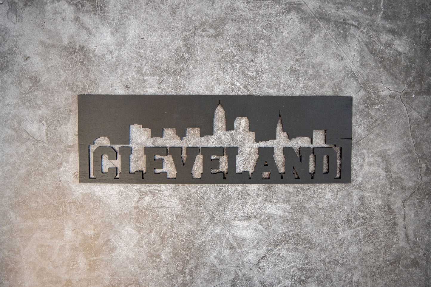 Block Cleveland Skyline - Small Wall Hanging