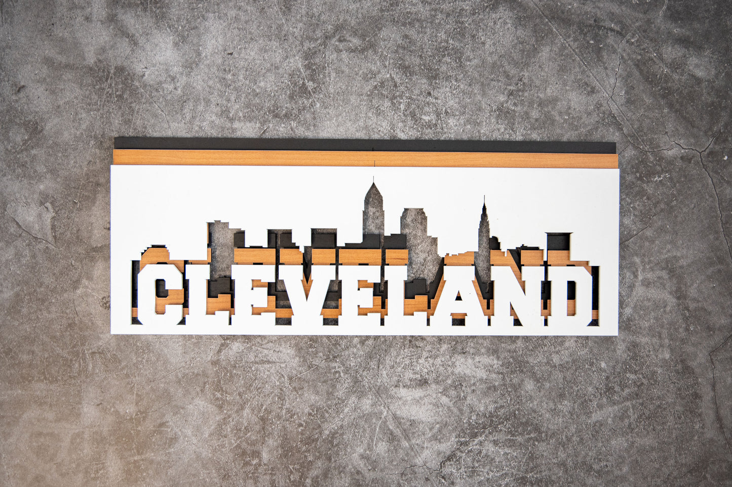 Block Cleveland Skyline - Small Wall Hanging