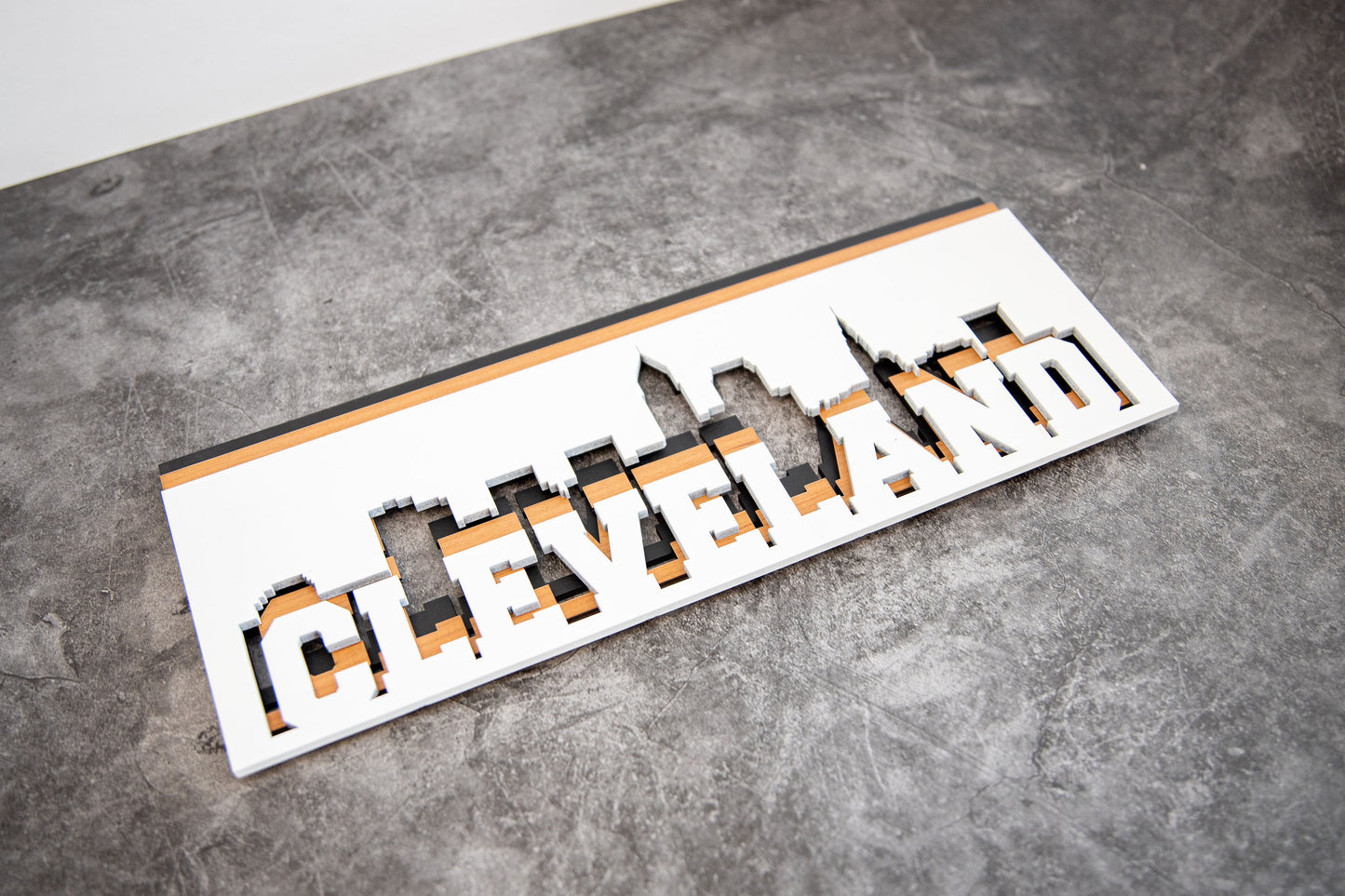 Block Cleveland Skyline - Small Wall Hanging