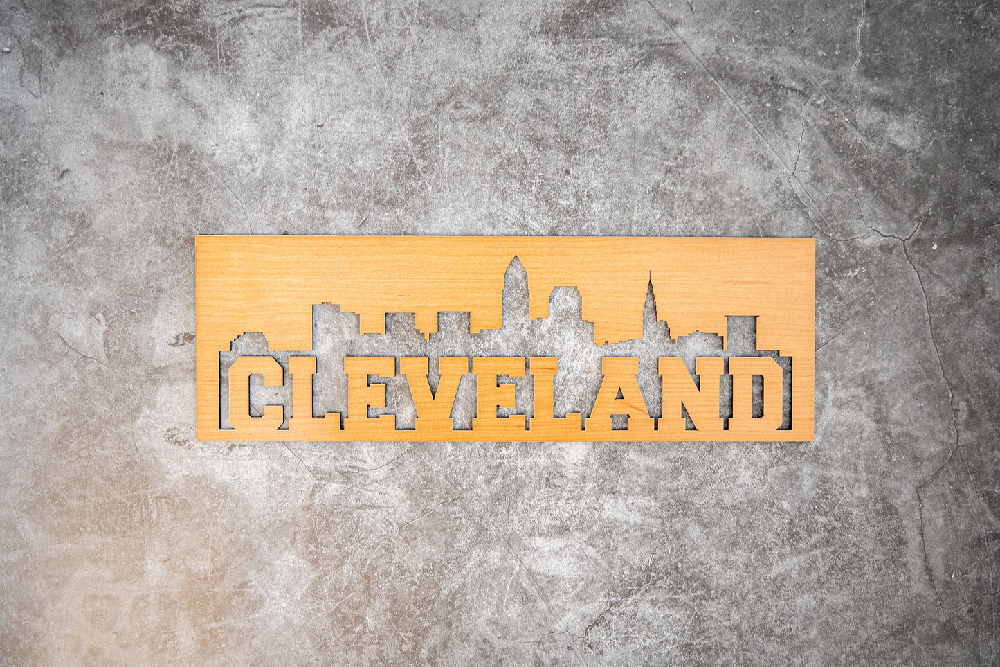 Block Cleveland Skyline - Small Wall Hanging