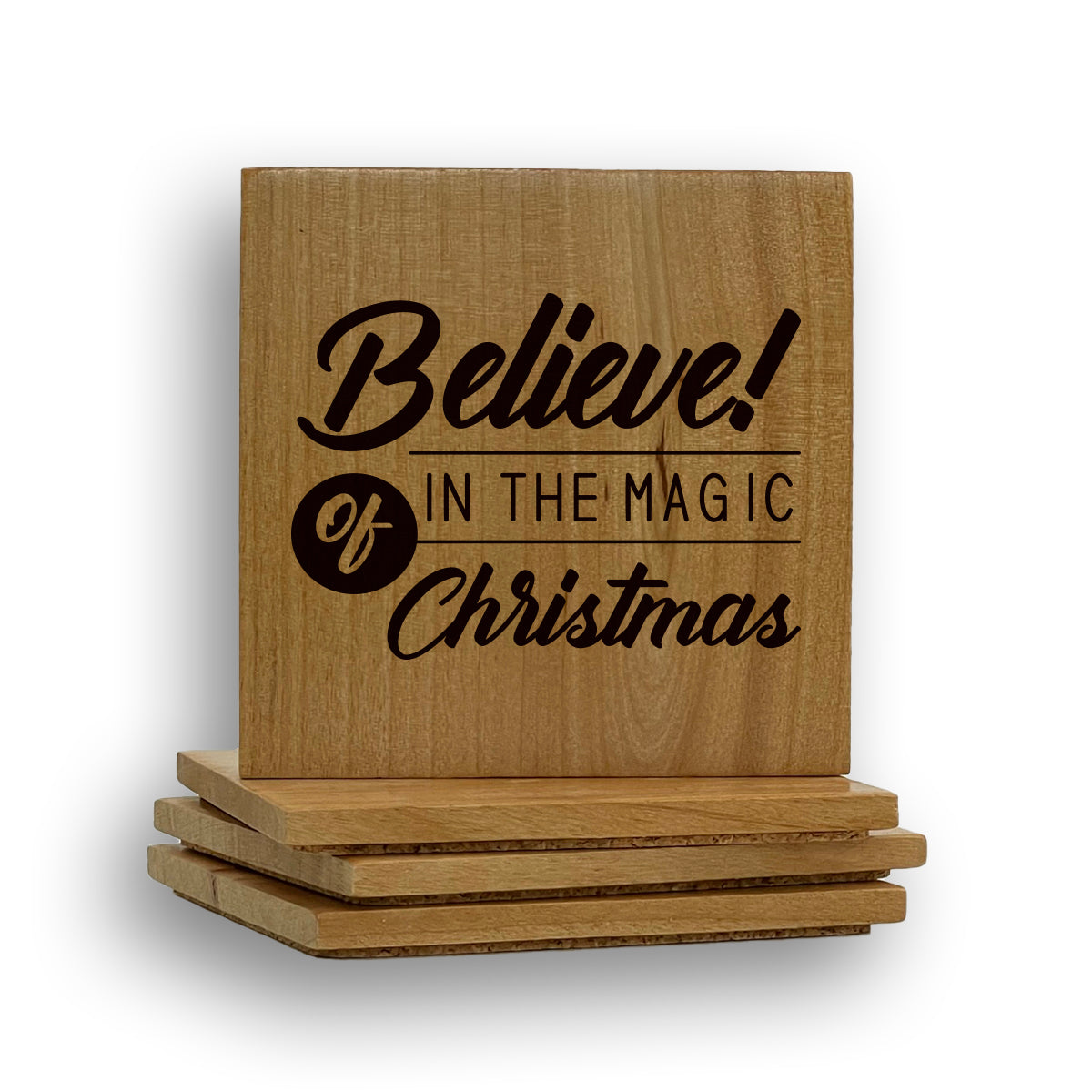 Believe Magic Christmas Coaster