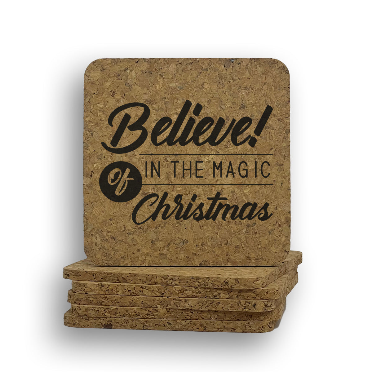 Believe Magic Christmas Coaster