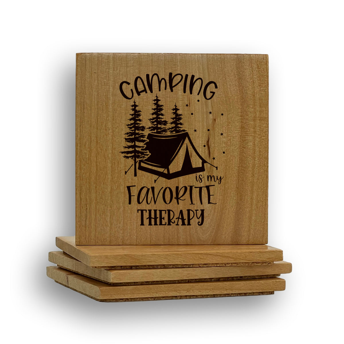 Camping Is My Fav Therapy Coaster