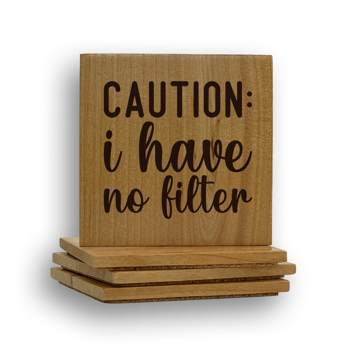 Caution No Filter Coaster