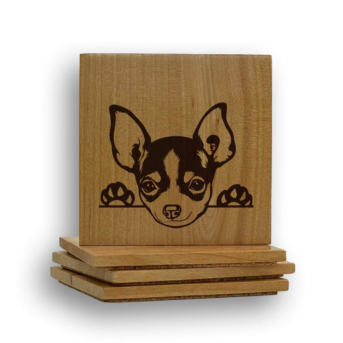 Chihuahua Peeking Coaster