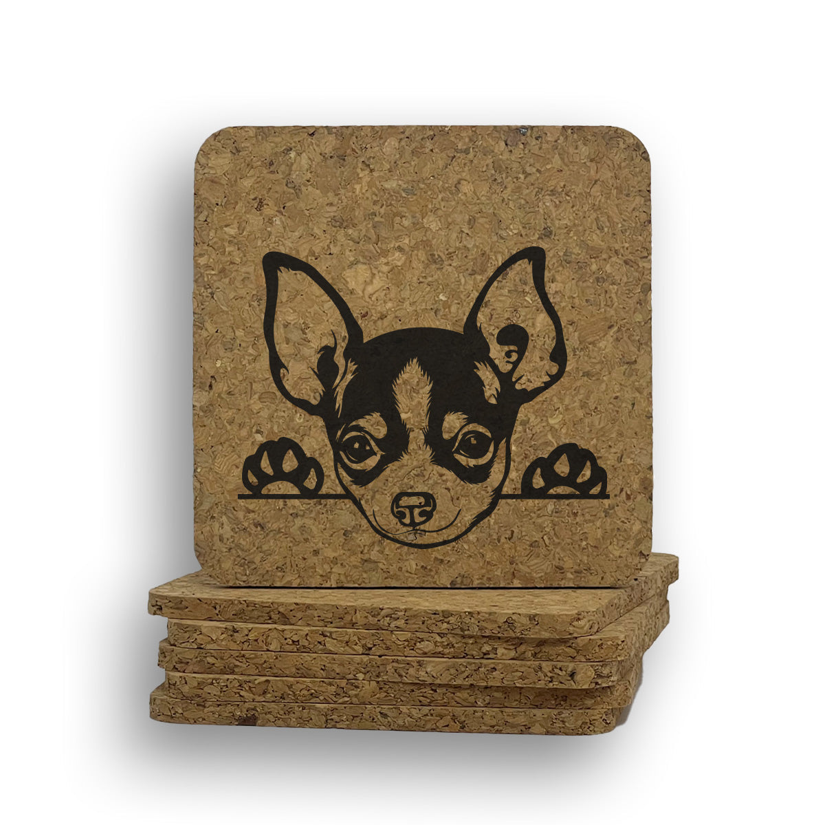 Chihuahua Peeking Coaster