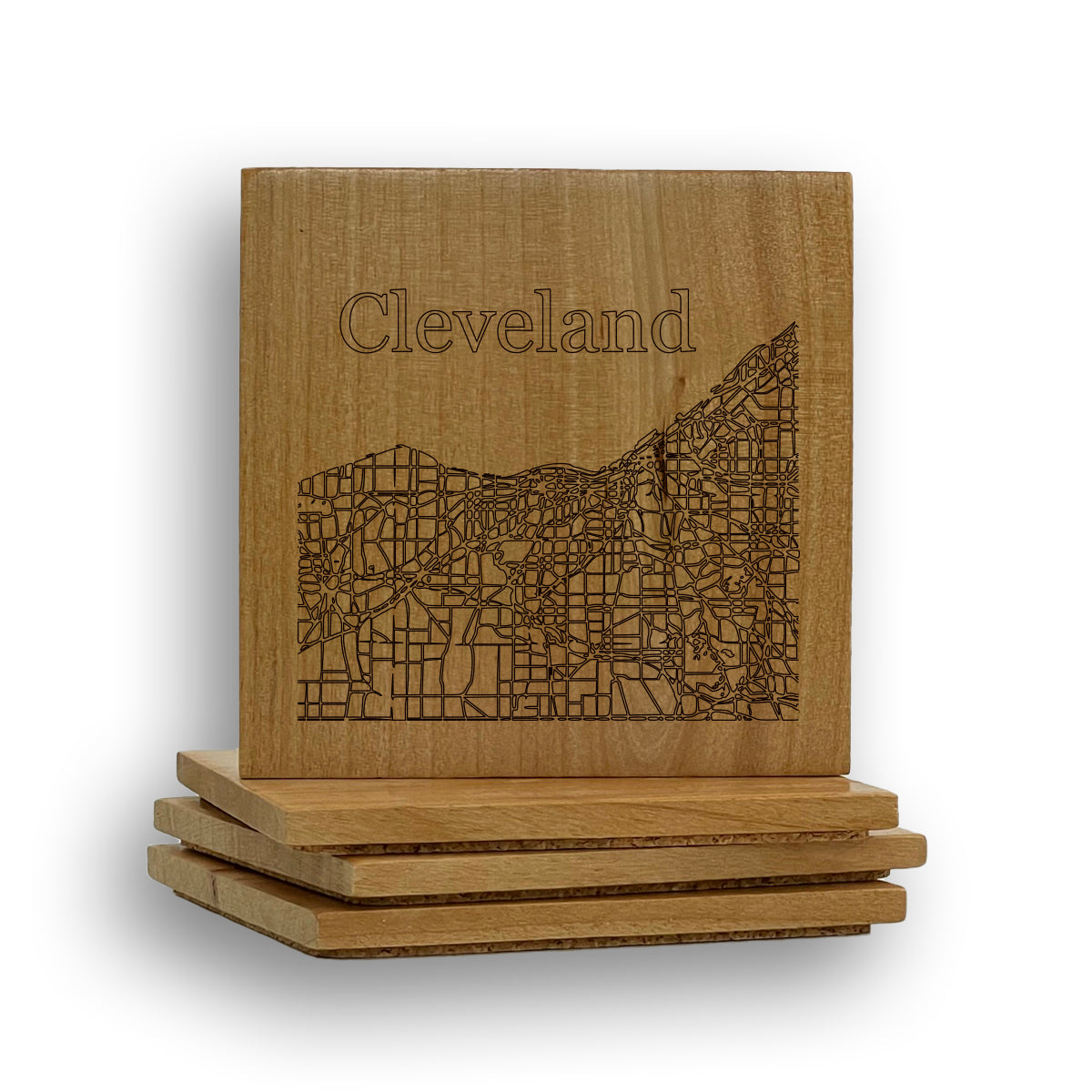 Cleveland Map Coaster