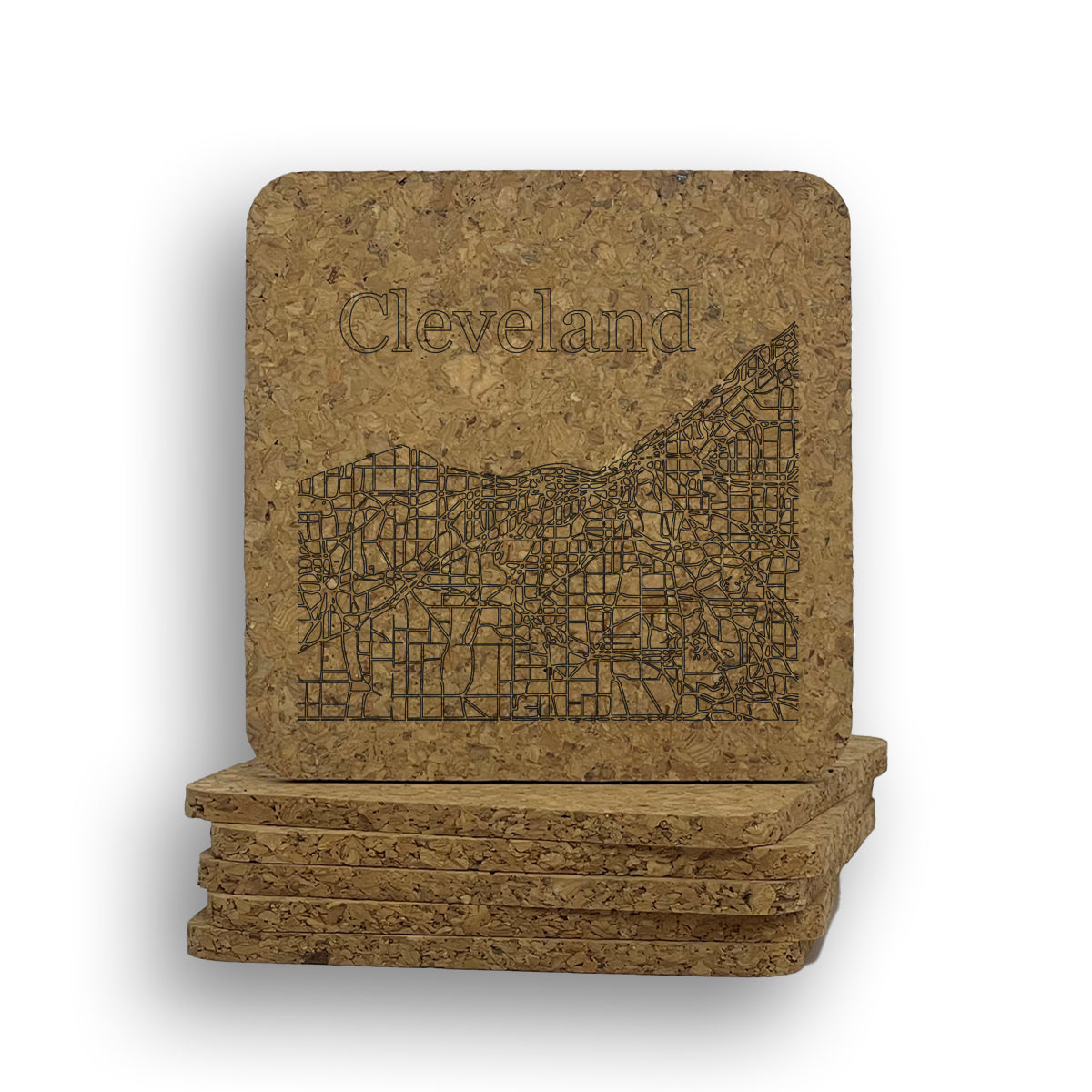 Cleveland Map Coaster