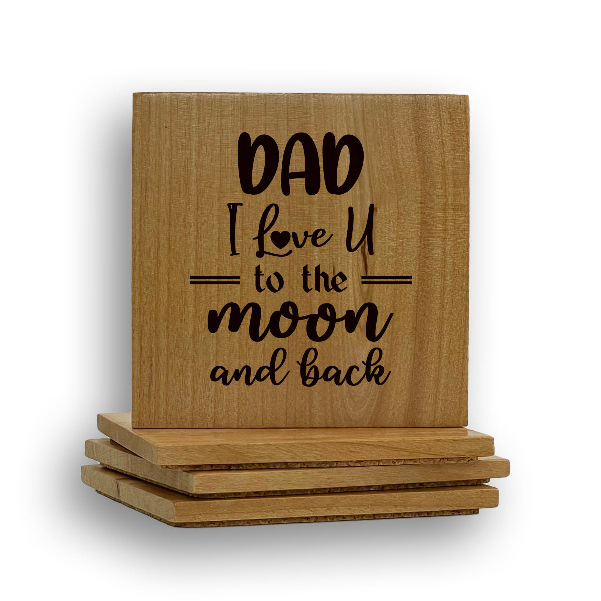 Dad Love Moon Back Coaster