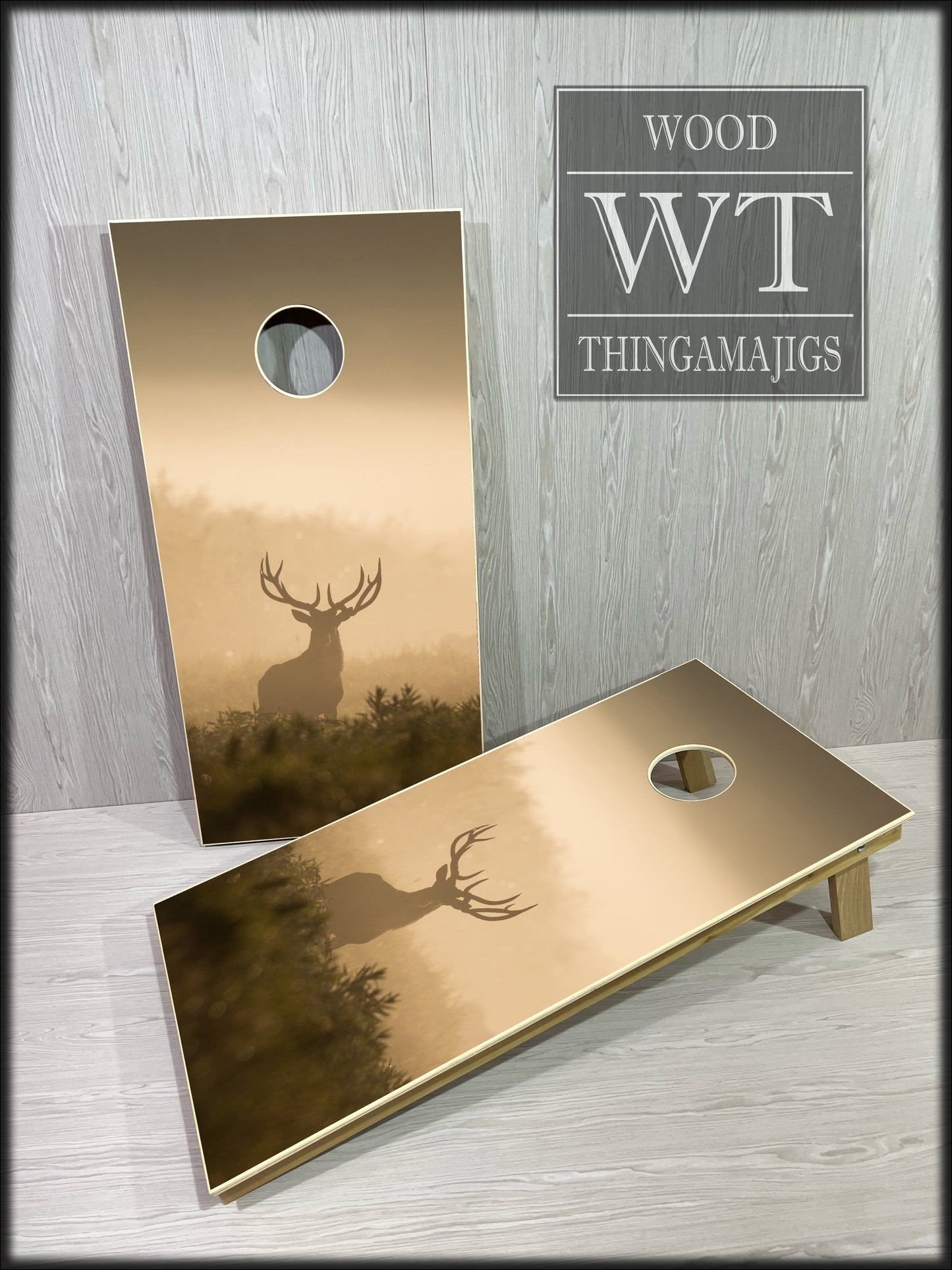 Deer in Mist Cornhole