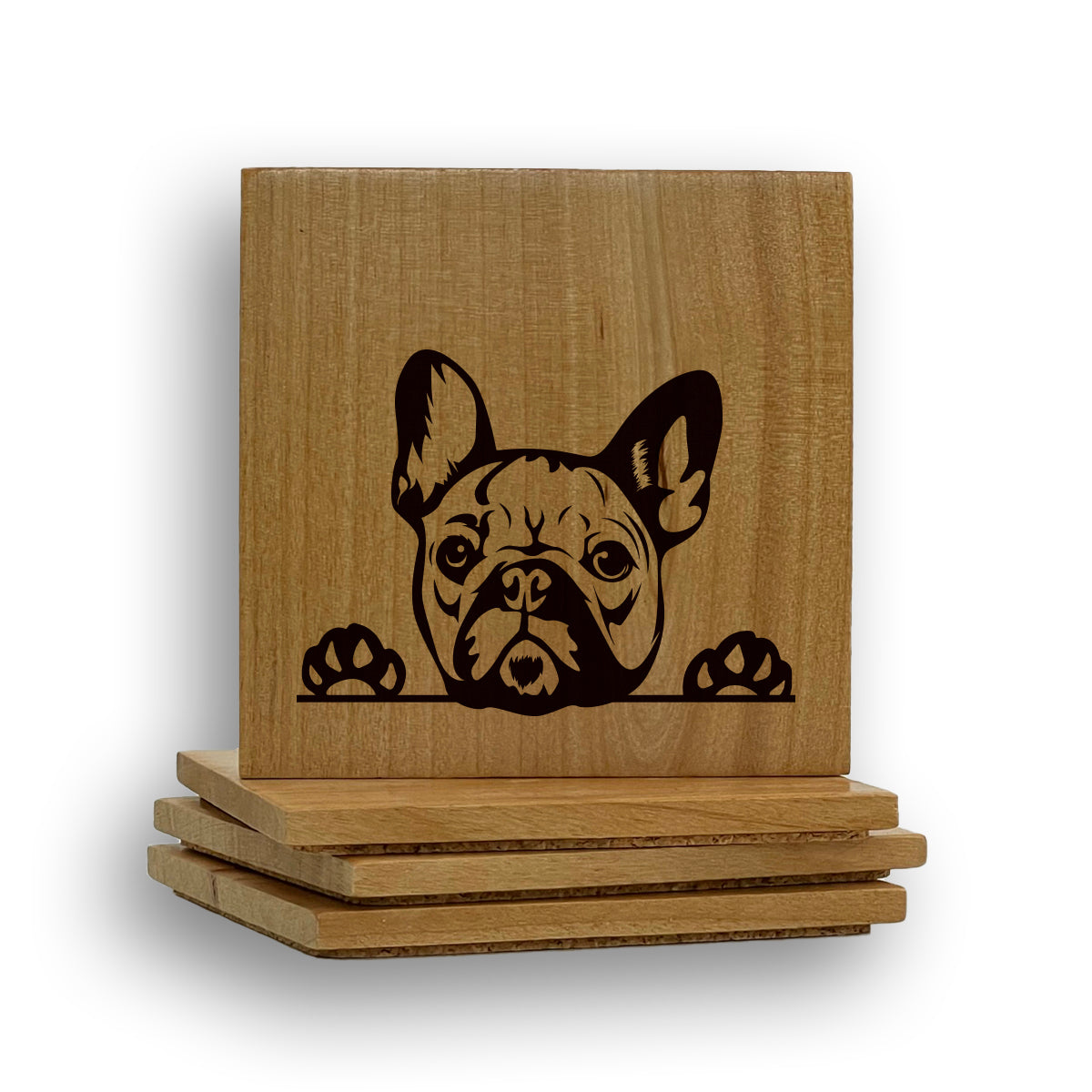 French Bulldog Peeking Coaster