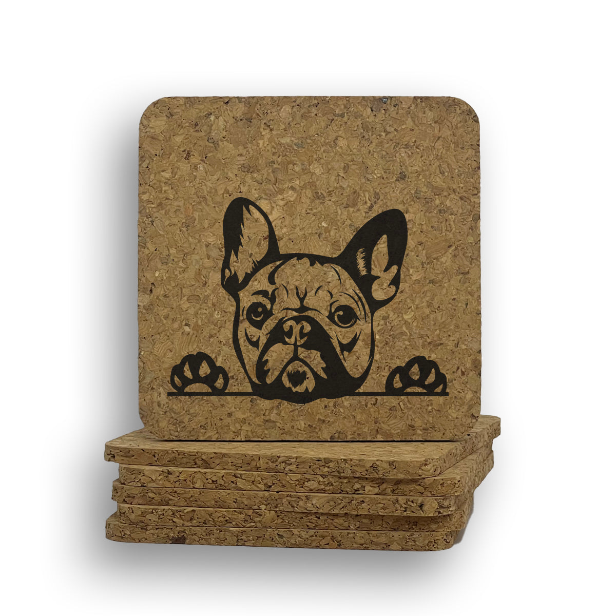 French Bulldog Peeking Coaster