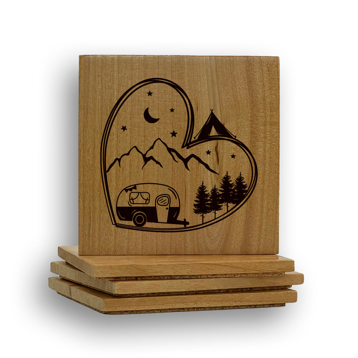 Heart Camping 2 Coaster