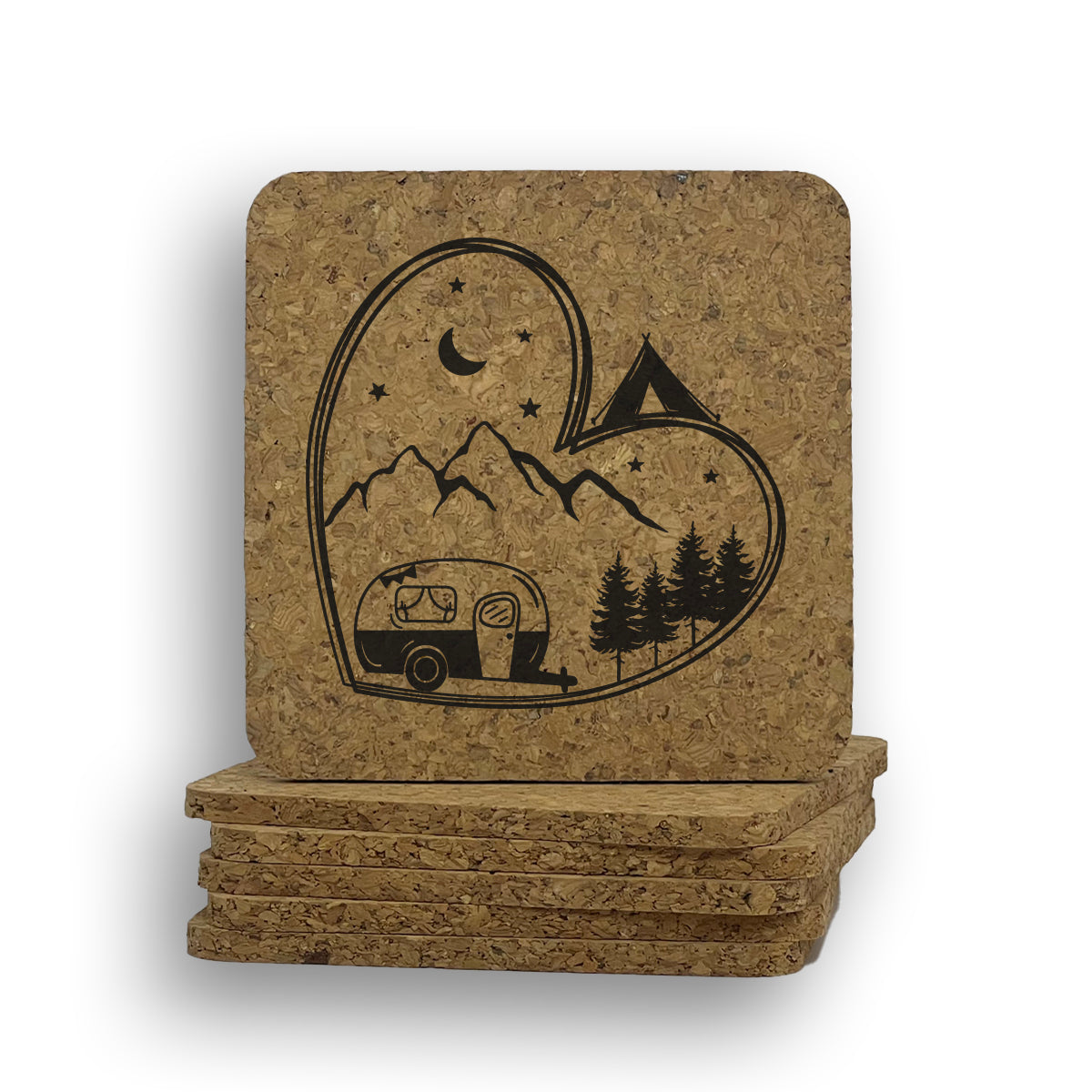 Heart Camping 2 Coaster