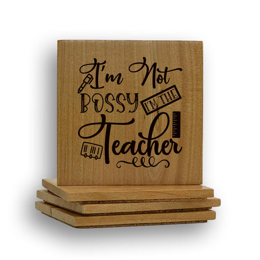 Not Bossy Teacher Coaster