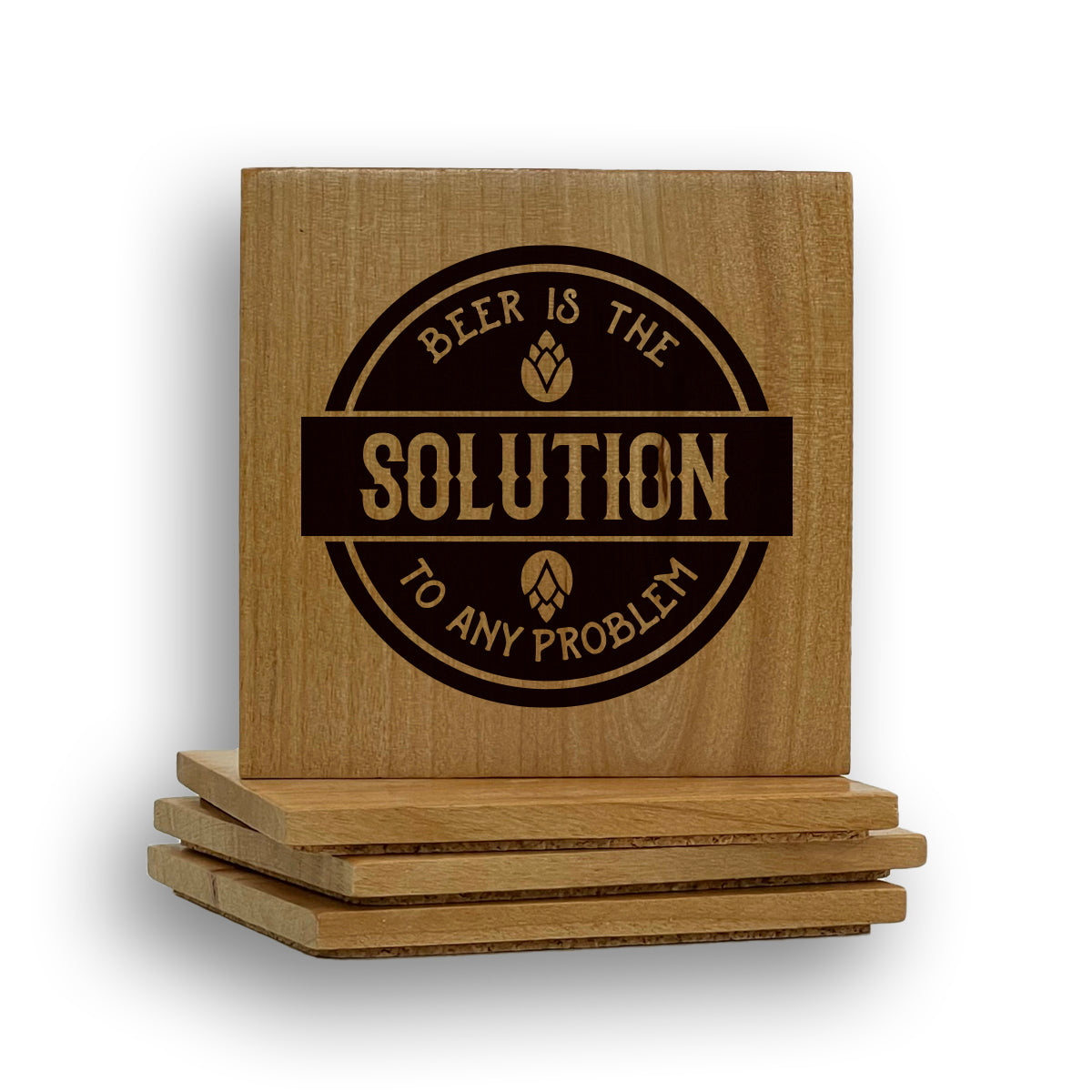 Beer Is The Solution To Any Problem Coaster