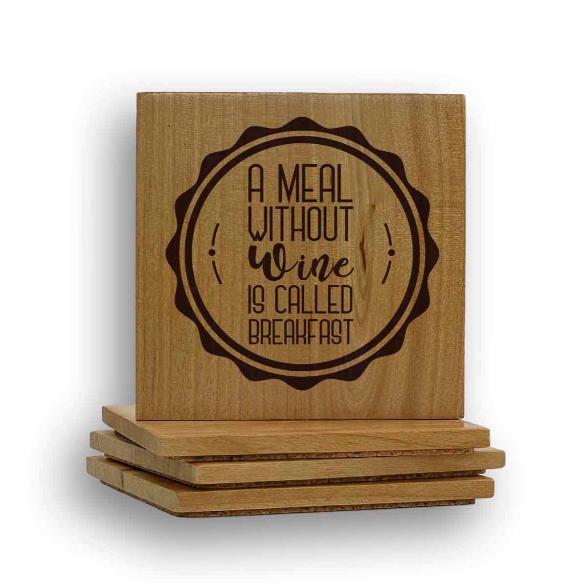 Meal Wine Breakfast Coaster