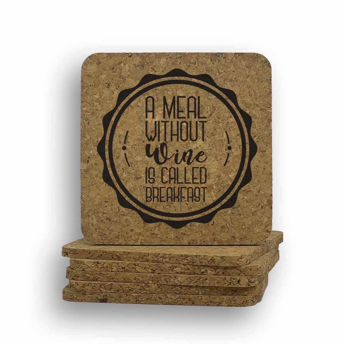 Meal Wine Breakfast Coaster