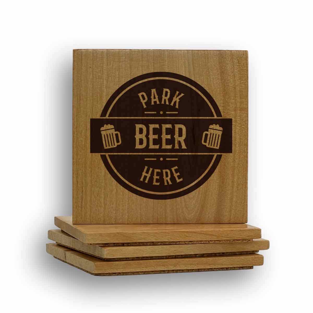 Park Beer Here Coaster