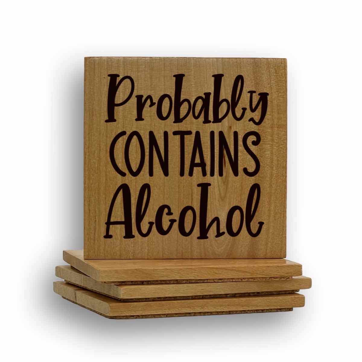 Probably Contains Alcohol Coaster