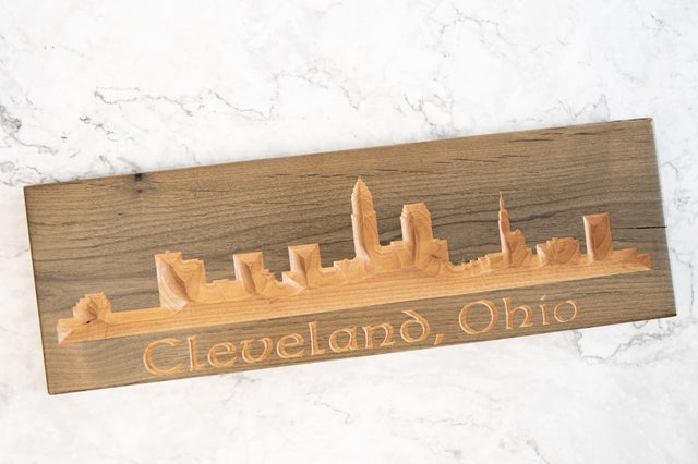 Carved Cleveland Wall Hanging