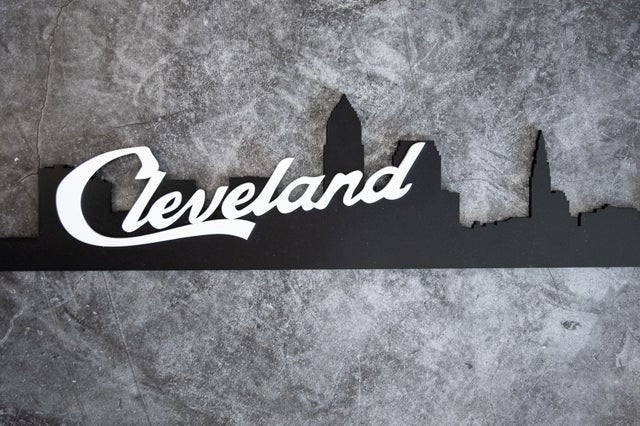 Cleveland Skyline Wall Hanging