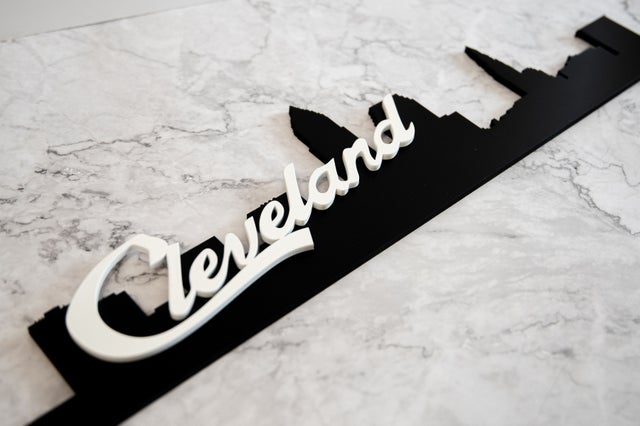 Cleveland Skyline Wall Hanging