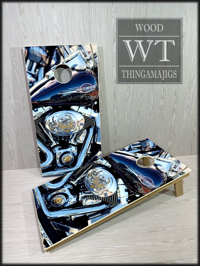 Motorcycle Engine Photo Cornhole