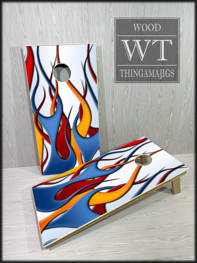 Hot Rod Flames Cornhole