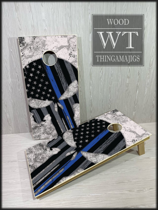 Blue Line Punisher Wraps