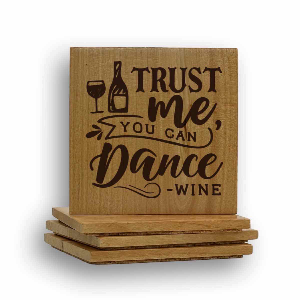 Trust Dance Wine Coaster