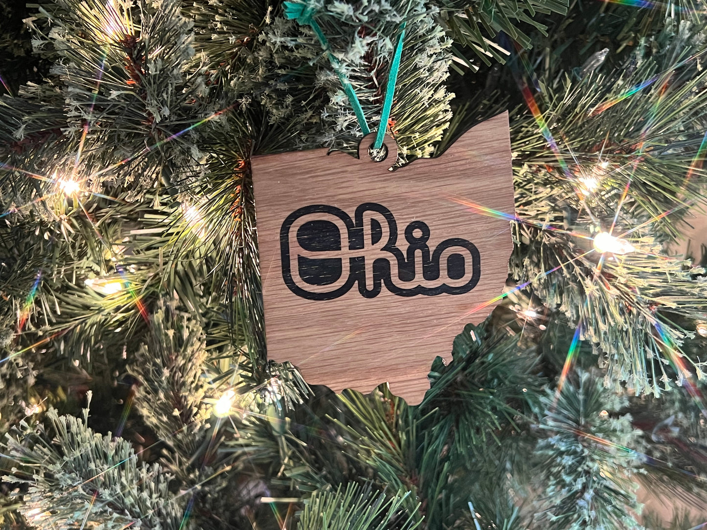 Script Ohio in Ohio Ornament