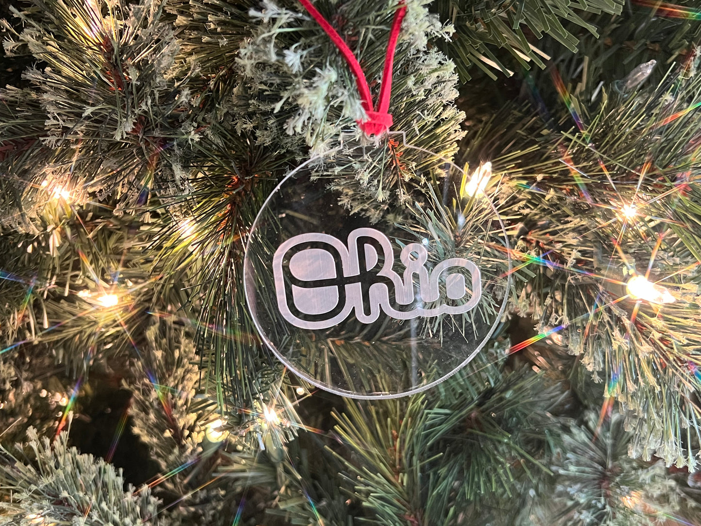 Acrylic Script Ohio Ornament