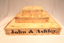 custom stacked wooden boxes