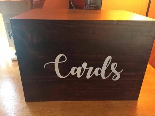 custom wooden card box