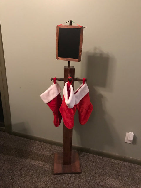 custom free standing Christmas stocking holder