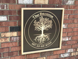 custom family tree wooden sign