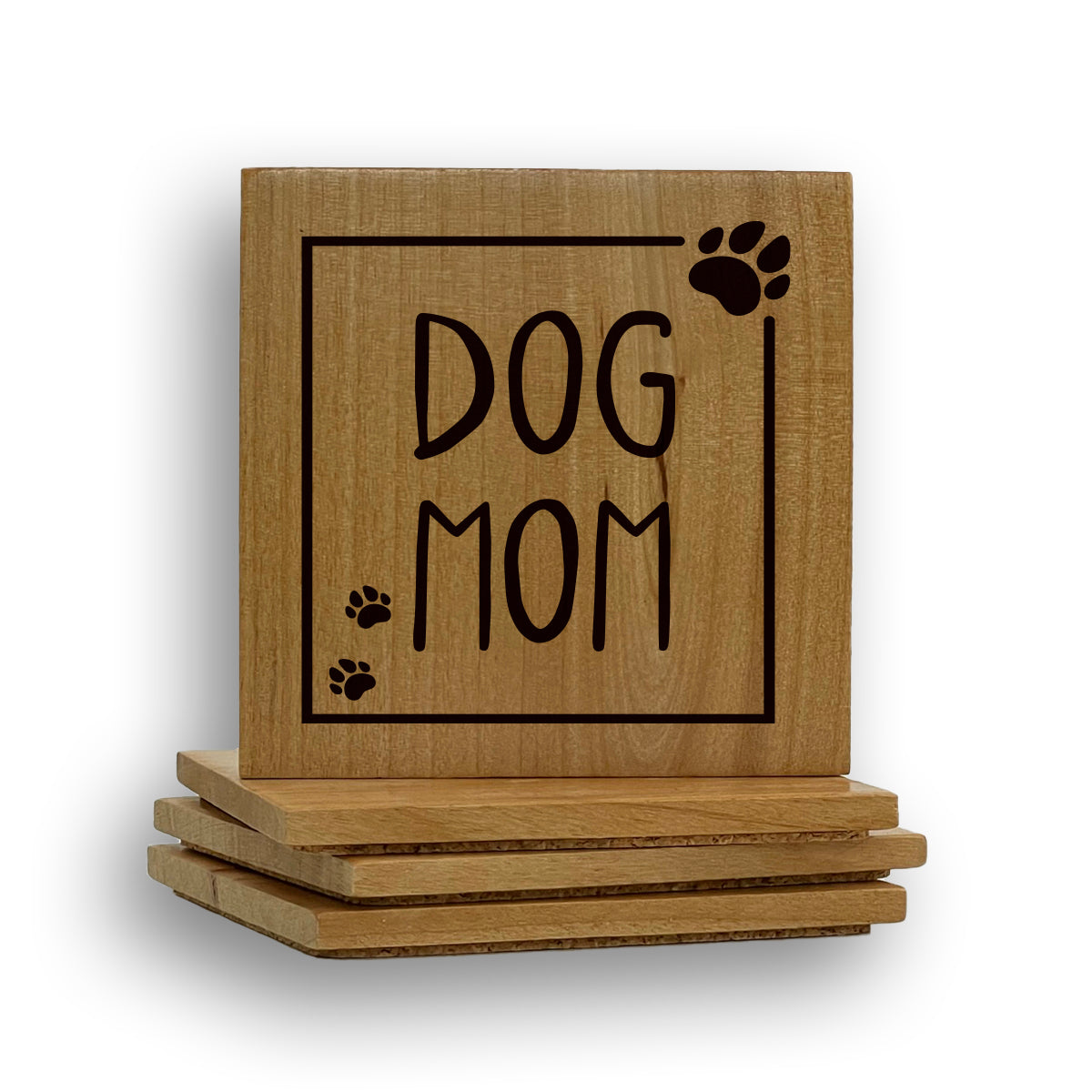 Square Dog Mom Coaster
