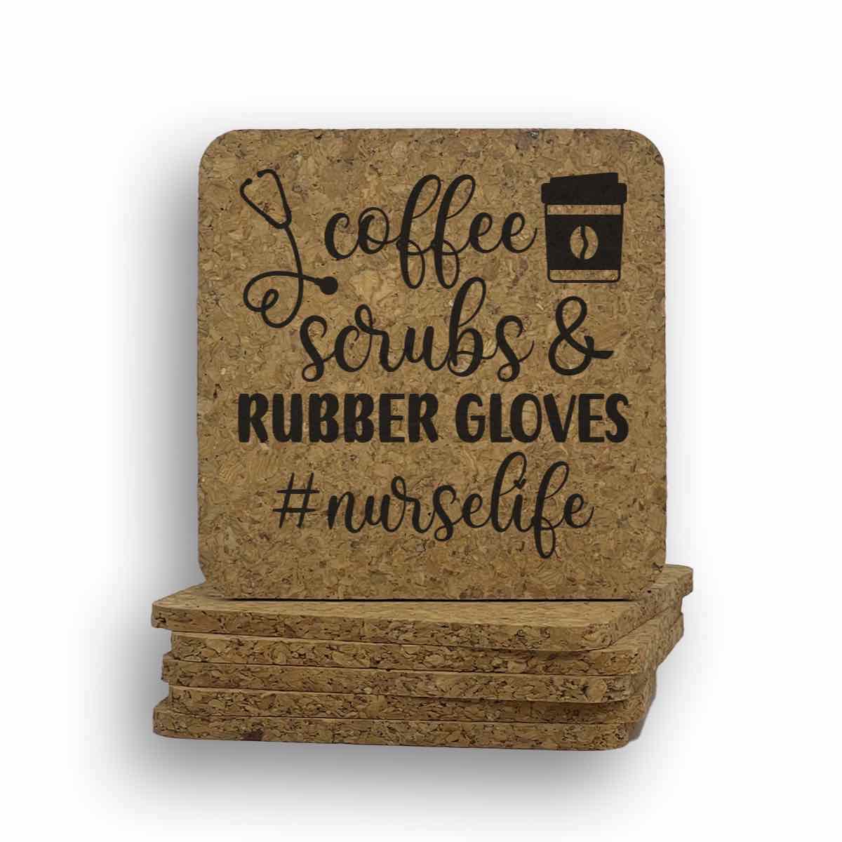 Coffee Scrubs Gloves Coaster