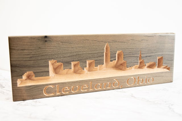 Carved Cleveland Wall Hanging
