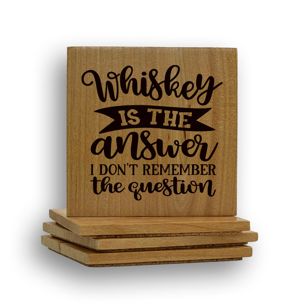 Whiskey Answer Question Coaster